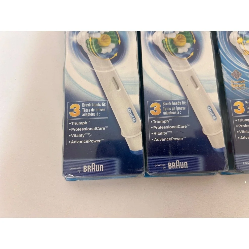 Oral-B Pro White Floss Action Replacement Brush Heads 3 Pack 9 total Triumph